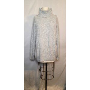 Women's Basic Soft Knit Sweater Knit Turtleneck Gray Pullover Size Xsmall